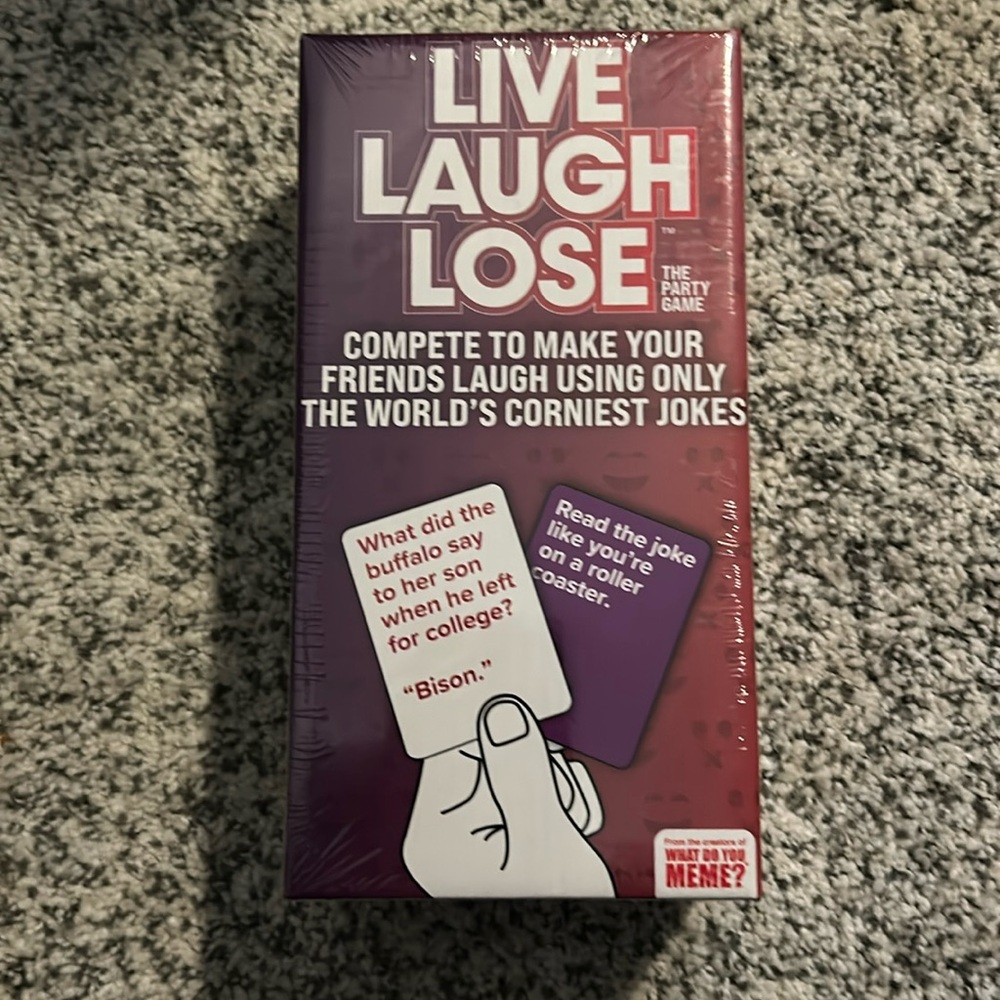 Unopened never used Live Laugh Lose game